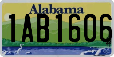 AL license plate 1AB1606