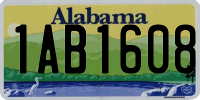 AL license plate 1AB1608