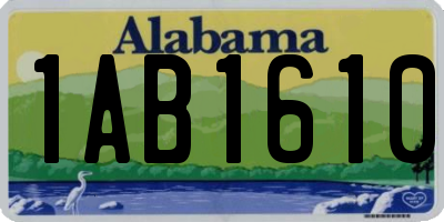 AL license plate 1AB1610