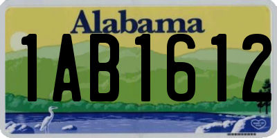 AL license plate 1AB1612