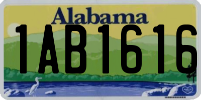 AL license plate 1AB1616