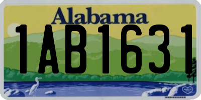 AL license plate 1AB1631