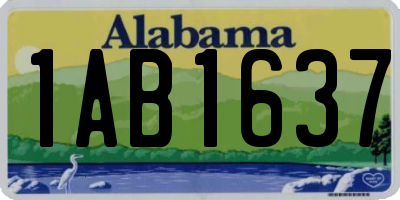 AL license plate 1AB1637