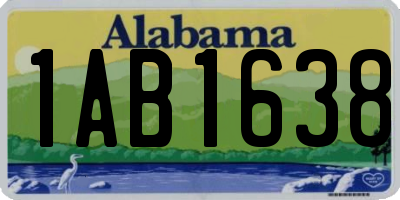 AL license plate 1AB1638