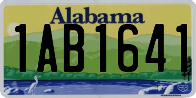 AL license plate 1AB1641