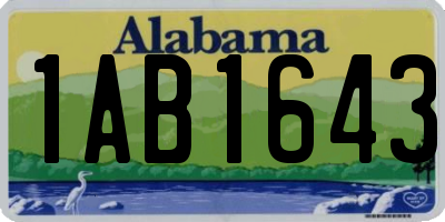 AL license plate 1AB1643