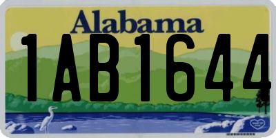 AL license plate 1AB1644