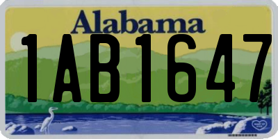 AL license plate 1AB1647