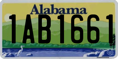 AL license plate 1AB1661