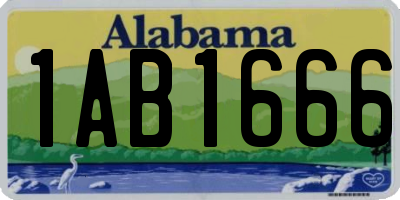 AL license plate 1AB1666