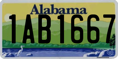 AL license plate 1AB1667