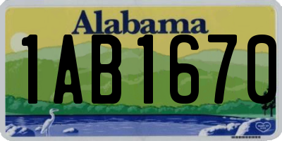 AL license plate 1AB1670