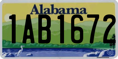 AL license plate 1AB1672