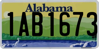 AL license plate 1AB1673