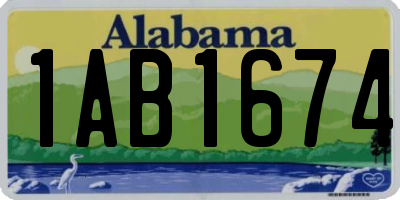 AL license plate 1AB1674