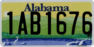 AL license plate 1AB1676