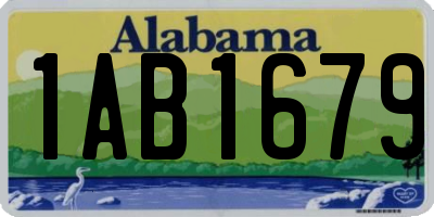 AL license plate 1AB1679