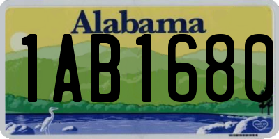 AL license plate 1AB1680