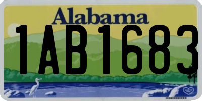 AL license plate 1AB1683