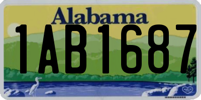 AL license plate 1AB1687