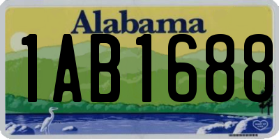 AL license plate 1AB1688
