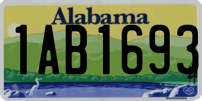 AL license plate 1AB1693
