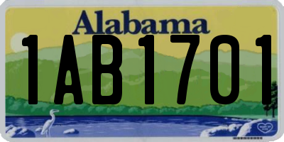 AL license plate 1AB1701