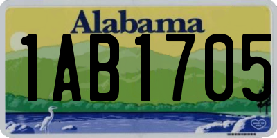 AL license plate 1AB1705