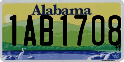 AL license plate 1AB1708