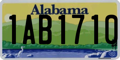 AL license plate 1AB1710