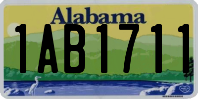 AL license plate 1AB1711