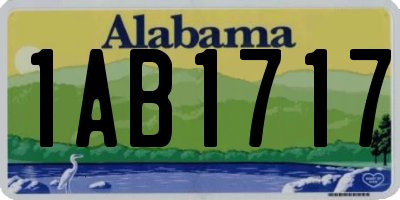 AL license plate 1AB1717