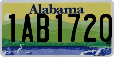 AL license plate 1AB1720