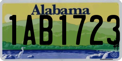 AL license plate 1AB1723