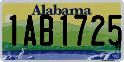 AL license plate 1AB1725