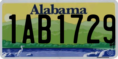 AL license plate 1AB1729