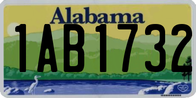 AL license plate 1AB1732