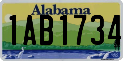 AL license plate 1AB1734