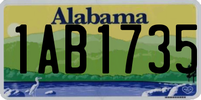 AL license plate 1AB1735