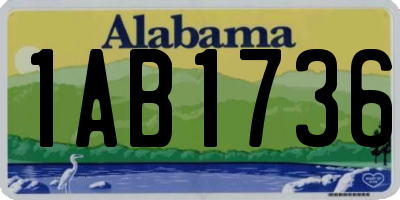 AL license plate 1AB1736