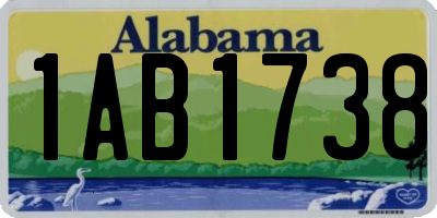 AL license plate 1AB1738