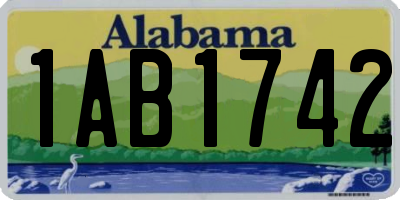 AL license plate 1AB1742