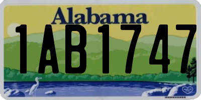 AL license plate 1AB1747