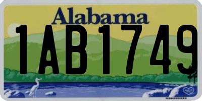 AL license plate 1AB1749