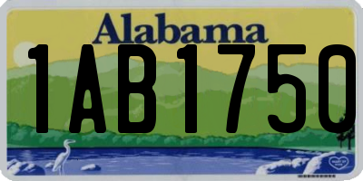 AL license plate 1AB1750