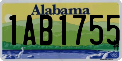 AL license plate 1AB1755