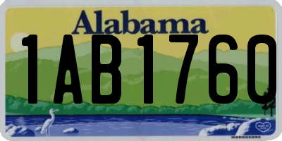 AL license plate 1AB1760