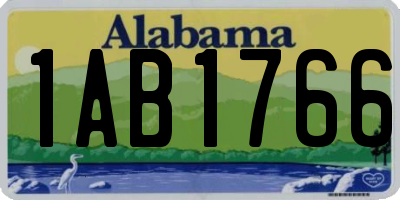 AL license plate 1AB1766