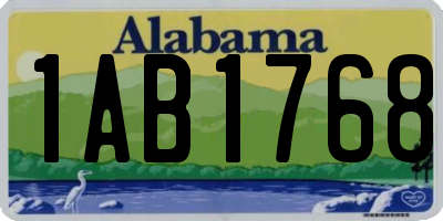 AL license plate 1AB1768