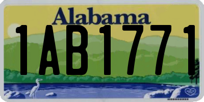 AL license plate 1AB1771